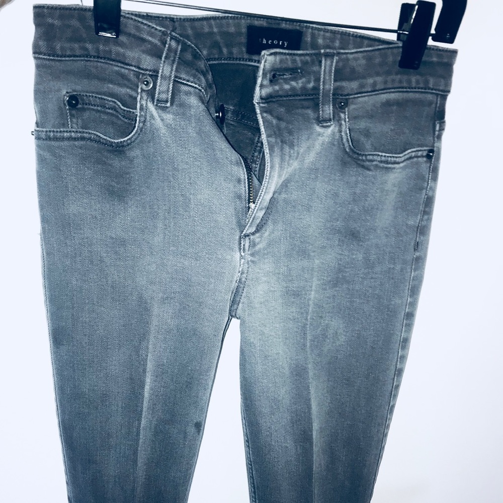 THEORY vintage stretch gray pants